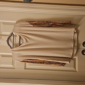 Long sleeve waffle shirt size Large